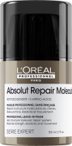 Crema cu protectie termica, fara clatire pentru par deteriorat L’Oreal Professionnel Absolut Repair Molecular,  50 ml