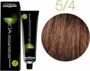 Vopsea de par permanenta L’Oréal Professionnel Inoa 5.4, maro cupru deschis, 60 ml