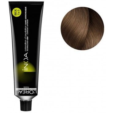 Vopsea de par permanenta L’Oréal Professionnel Inoa 8.23,  Blond Irizat Auriu, 60 ml