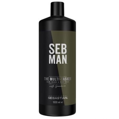 Sampon 3 in 1 pentru par, corp si barba Seb Man The Multitasker, 1000 ml