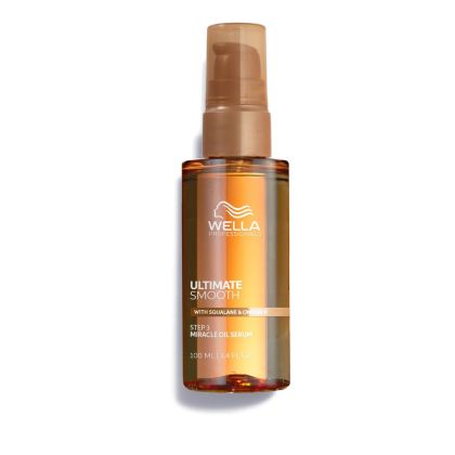 Ulei hidratant pentru par uscat si lipsit de stralucire cu Squalane & Omega 9 Wella Professionals Ultimate Smooth cu protectie termica si efect anti-electrizare, 100 ml
