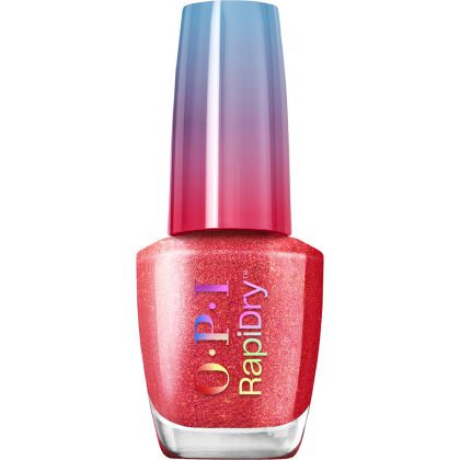 Lac de unghii cu uscare rapida OPI RapiDry™, Fuego On-the-Go, 9 ml