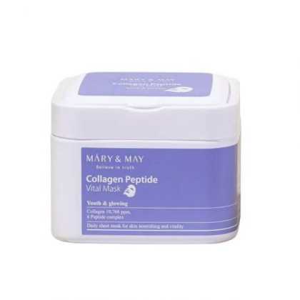 Masca tip servetel Mary and May, Collagen Peptide [30 buc], 400 ml 