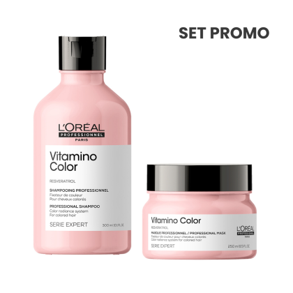 Set pentru par deteriorat L'Oréal Professionnel Serie Expert VITAMINO COLOR (Sampon 300 ml + Masca 250 ml)