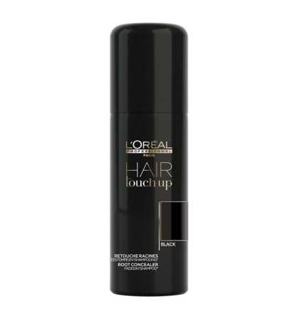Spray corector profesional pentru acoperirea firelor albe de par L'Oréal Professionnel Hair Touch Up Black, 75 ml