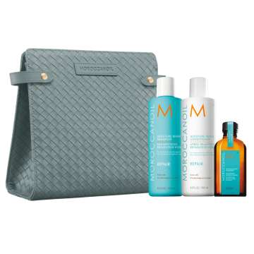 Set par uscat si deteriorat Moroccanoil Moisture Repair Holiday Gift Set 2x250ml 1x50ml