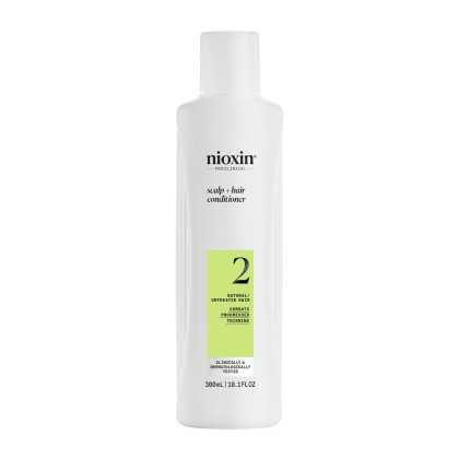 Balsam profesional fortifiant impotriva ruperii pentru par natural afectat de subtiere avansata Nioxin System 2 Scalp + Hair Conditioner, 300 ml