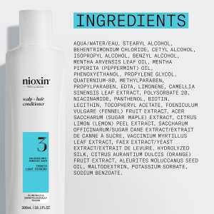 Balsam profesional fortifiant impotriva ruperii pentru par vopsit sau deteriorat cu aspect usor subtiat Nioxin System 3 Scalp + Hair Conditioner, 300 ml