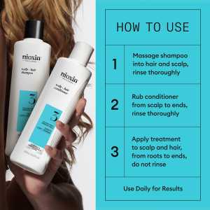 Set produse profesionale de par impotriva ruperii pentru par vopsit sau deteriorat cu aspect usor subtiat Nioxin System 3 Kit, 150 ml + 150 ml + 50 ml