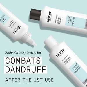 Set produse profesionale de par antimatreata pentru scalp iritat cu mancarimi Nioxin System Recovery Kit, 200 ml + 200 ml + 100 ml