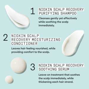 Set produse profesionale de par antimatreata pentru scalp iritat cu mancarimi Nioxin System Recovery Kit, 200 ml + 200 ml + 100 ml