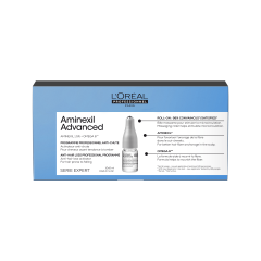 Fiole anti-cadere a parului L’Oreal Professionnel Aminexil Advanced, cu Aminexil si Omega-6, 10x6 ml