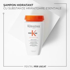 Sampon hidratant pentru par uscat Kérastase Nutritive Bain Satin, 250 ml