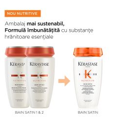 Sampon hidratant pentru par uscat Kérastase Nutritive Bain Satin, 250 ml