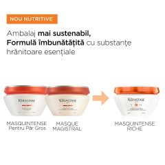 Masca ultra-hranitoare par par foarte uscat, mediu-gros, Kérastase Nutritive Masquintese, 200 ml