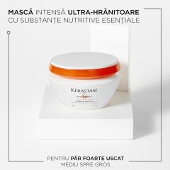 Masca ultra-hranitoare par par foarte uscat, mediu-gros, Kérastase Nutritive Masquintese, 200 ml