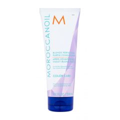 Conditioner violet pentru neutralizarea tonurilor de portocaliu Moroccanoil Blonde Perfecting Purple, 200 ml