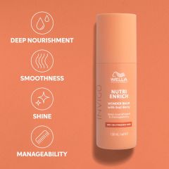 Balsam hidratant fara clatire pentru par uscat si deteriorat Wella Professionals Invigo Nutri-Enrich Wonder Balm, 150 ml