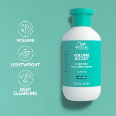 Sampon pentru par lipsit de volum Wella Professionals Invigo Volume Boost, 300 ml