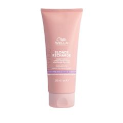 Balsam cu pigment violet pentru neutralizarea tonurilor de galben Wella Professionals Invigo Blonde Recharge,  200 ml
