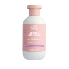 Sampon cu pigment violet pentru neutralizarea tonurilor de galben Wella Professionals Invigo Blonde Recharge, 300 ml