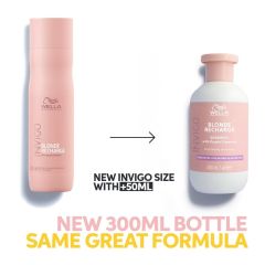 Sampon cu pigment violet pentru neutralizarea tonurilor de galben Wella Professionals Invigo Blonde Recharge, 300 ml