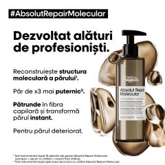 Serum profesional pentru par deteriorat L’Oreal Professionnel Absolut Repair Molecular, 250 ml