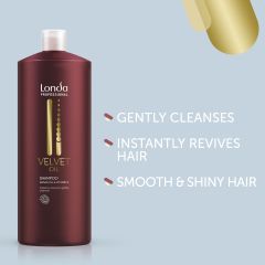 Sampon cu ulei de argan pentru par stralucitor Londa Professional  Velvet Oil, 1000 ml
