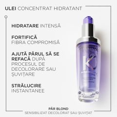 Ulei pentru par blond reincarcabil Kérastase Blond Absolu L'Huile Cicagloss Refillable, 75 ml