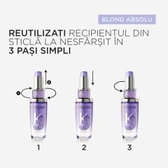 Ulei pentru par blond reincarcabil Kérastase Blond Absolu L'Huile Cicagloss Refillable, 75 ml