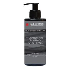 Sampon hidratant cu keratina Ihair Keratin Hydration Total Repair Black Line, 300 ml
