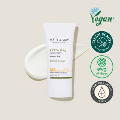 Crema pentru protectie solara cu centella asiatica SPF50+ PA++++, Mary and May, 50 ml 