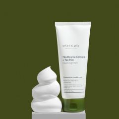 Spuma de curatare cu Houttuynia Cordata + arbore de ceai, Mary and May, 150 ml 