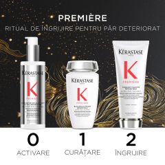 Set cadou Kérastase Première Fondant Holidays 2024 [ Pre-sampon Concentré Décalcifiant Ultra-Réparateur + Sampon Décalcifiant Réparateur  + Fondant Fluidité Réparateur ]