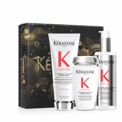 Set cadou Kérastase Première Fondant Holidays 2024 [ Pre-sampon Concentré Décalcifiant Ultra-Réparateur + Sampon Décalcifiant Réparateur  + Fondant Fluidité Réparateur ]