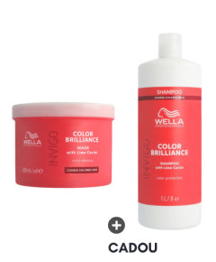 Pachet Wella Professionals Brilliance Corse - Masca 500 ml  + Sampon 1000 ml CADOU
