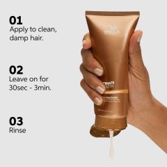 Balsam hidratant pentru par uscat si lipsit de stralucire cu Squalane & Omega 9 Wella Professionals Ultimate Smooth cu efect anti-electrizare, 200 ml