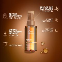 Ulei hidratant pentru par uscat si lipsit de stralucire cu Squalane & Omega 9 Wella Professionals Ultimate Smooth cu protectie termica si efect anti-electrizare, 100 ml