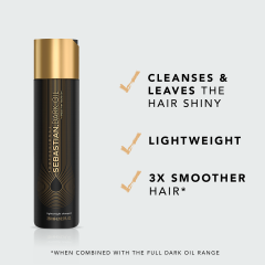 Sampon cu ulei de argan si jojoba pentru toate tipurile de par Sebastian Professional Dark Oil Lightweight Shampoo, 250 ml