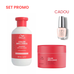 Set pentru par vopsit Wella Professionals Invigo Color Brilliance Fine (Sampon 300 ml + Masca150 ml) +  CADOU  lac de unghii