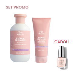 Set pentru par blond Wella Professionals Invigo Blonde Recharge (Sampon 300 ml + Balsam 200 ml) +  CADOU  lac de unghii OPI