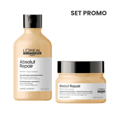 Set pentru par deteriorat L'Oréal Professionnel Serie Expert ABSOLUT REPAIR (Sampon 300 ml + Masca 250 ml)