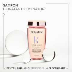 Sampon pentru par lung, predispus la electrizare Kérastase Gloss Absolu Bain Hydra-Glaze, 250 ml