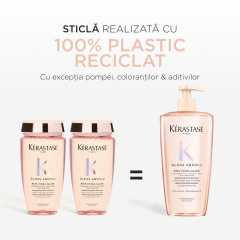 Sampon reincarcabil pentru par lung, predispus la electrizare Kérastase Gloss Absolu Bain Hydra-Glaze, 500 ml