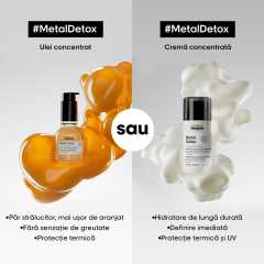 Crema cu protectie termica, fara clatire pentru toate tipurille de par L’Oreal Professionnel Serie Expert Metal Detox, 100 ml