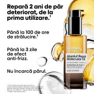 Ulei de par bifazic L’Oreal Professionnel Serie Expert Absolut Repair Molecular, 90 ml