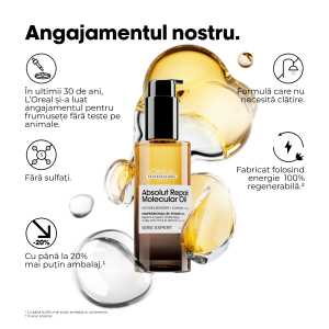 Ulei de par bifazic L’Oreal Professionnel Serie Expert Absolut Repair Molecular, 90 ml