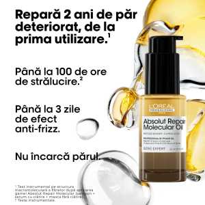 Ulei de par bifazic L’Oreal Professionnel Serie Expert Absolut Repair Molecular, 30 ml