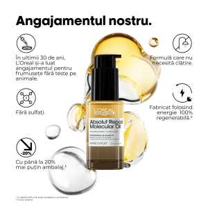 Ulei de par bifazic L’Oreal Professionnel Serie Expert Absolut Repair Molecular, 30 ml