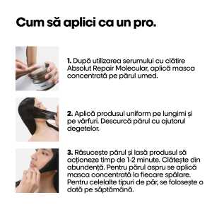 Masca concentrata pentru par deteriorat L’Oreal Professionnel Serie Expert Absolut Repair Molecular, 150 ml